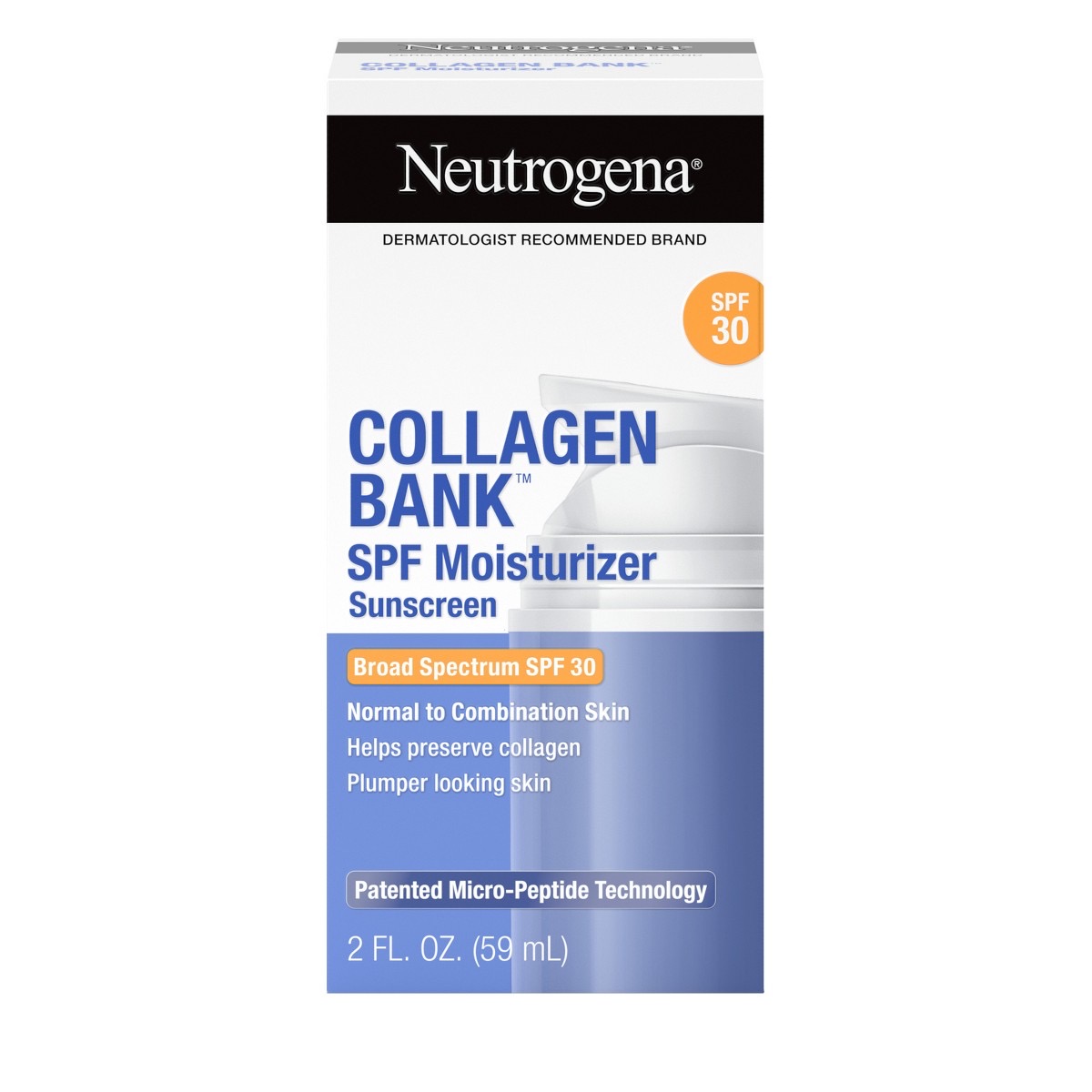 Neutrogena - Collagen Bank - SPF Moisturizer - Sunscreen 30 — Cremas de Saviat Skincare